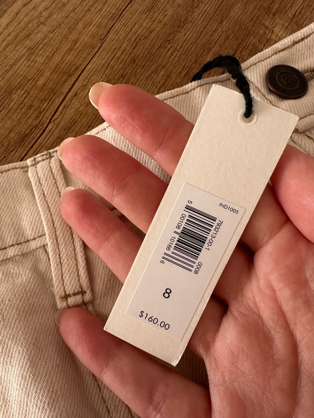 Banana Republic Brand New (NWT) Pia Denim Midi Skirt - Ecru - Picture 5 of 10